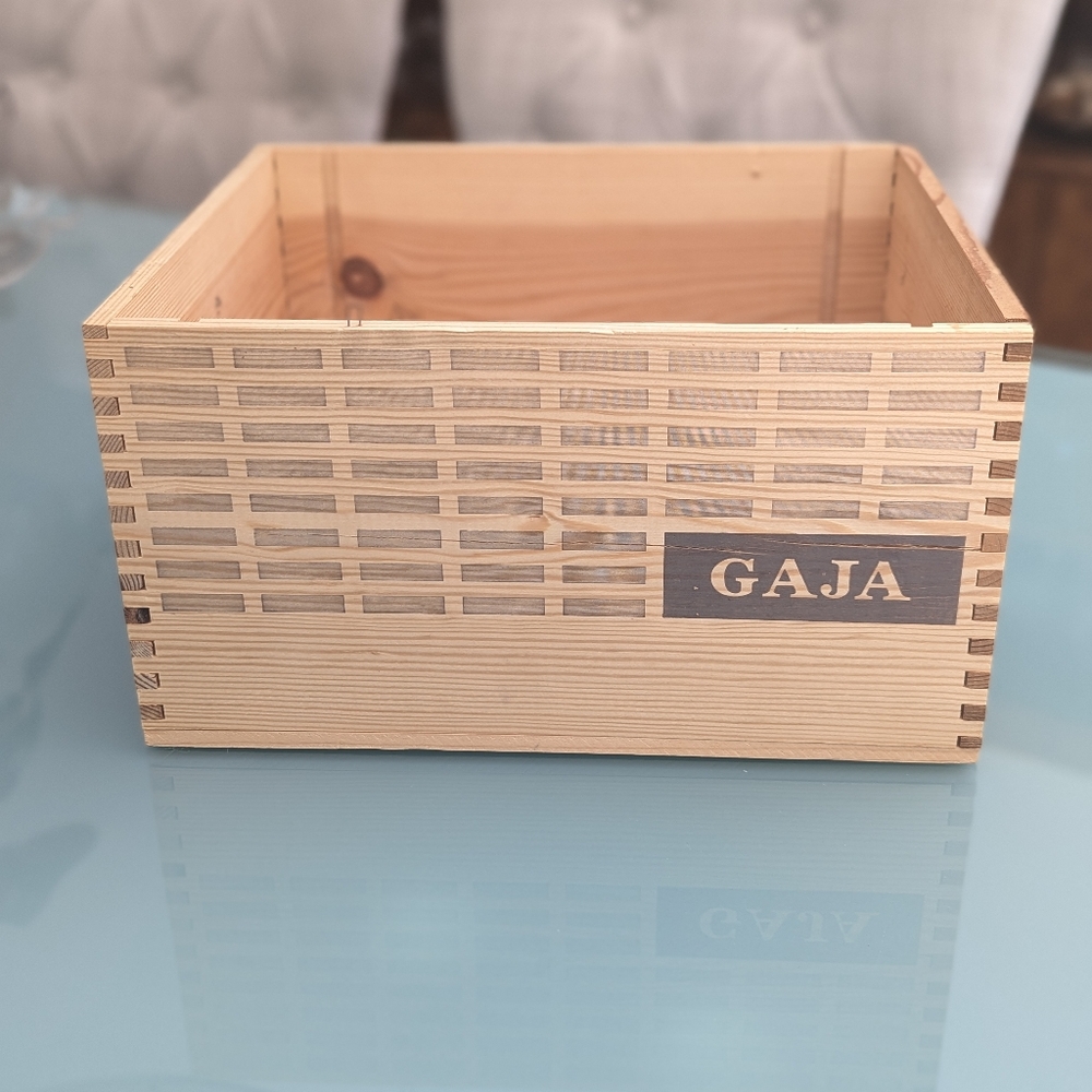 Wooden Wine Crate Storage Box, Italian Wine Box, Rustic Home Decor, Gaja